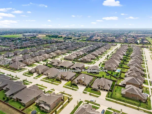 an aerial view of a city