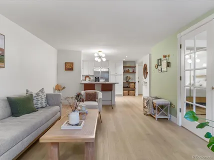 a living room with furniture and a couch
