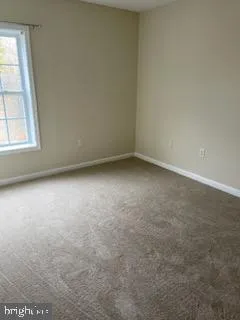 an empty room with closet