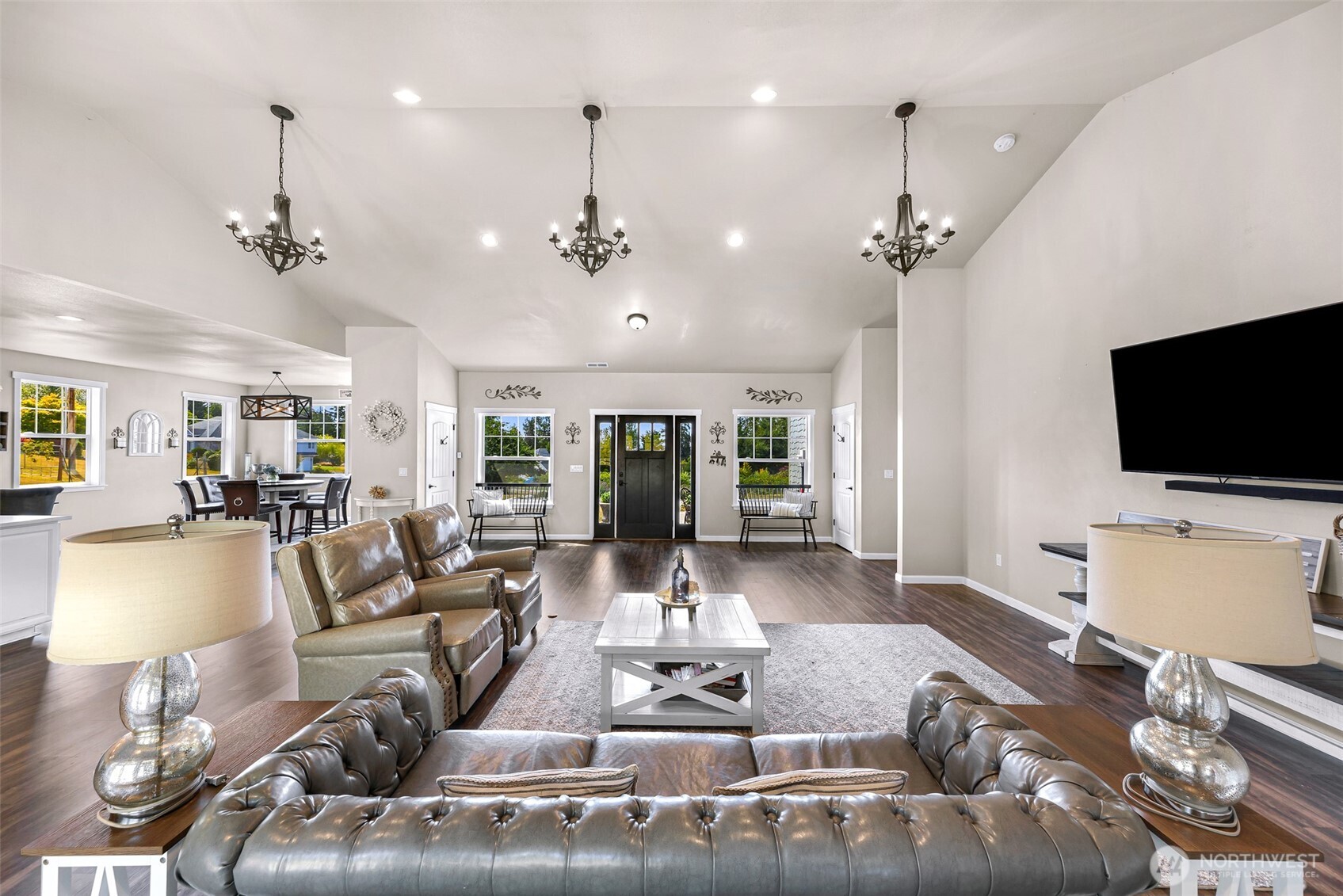 19727 Skyridge Road Mount Vernon, WA 98274 - Photo 5 of 32 a living room with furniture and a flat screen tv