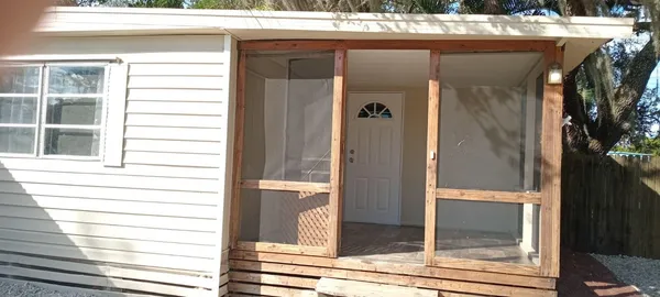 a view of a door of a house