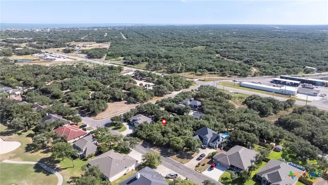 an aerial view of multiple house