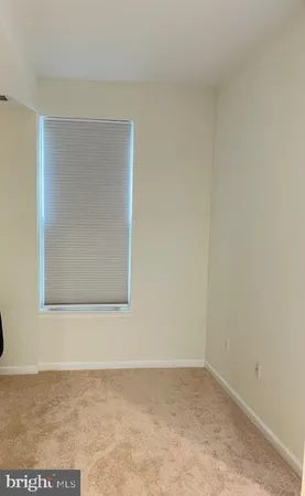 a view of a small space with a window