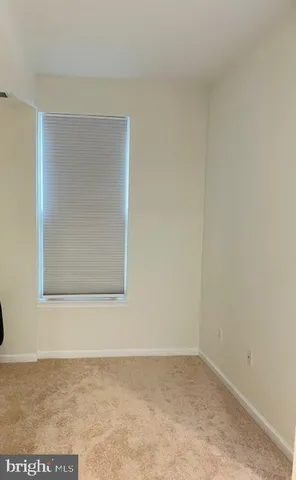 a view of a small space with a window