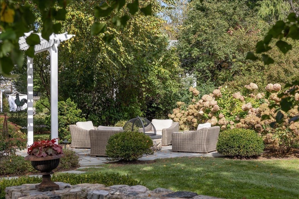 346 Main Street Hingham, MA 02043 - Photo 35 of 42 a view of a house with a sink and garden