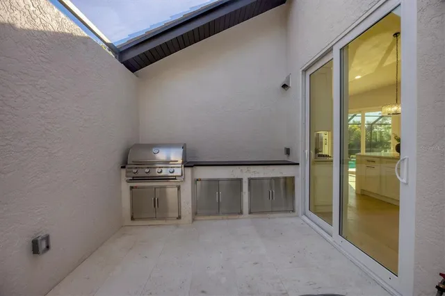 a view of a golf course with a lake