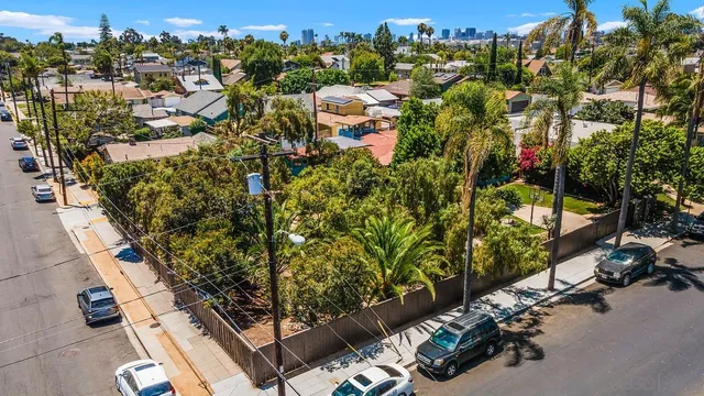 a view of swimming pool from a balcony