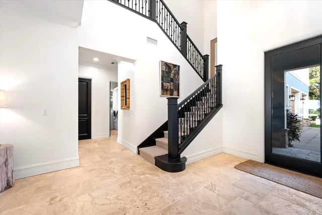 a view of an entryway with staircase