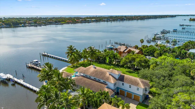 a view of a lake with a city view