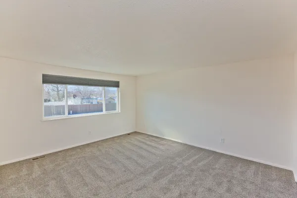 an empty room with a window