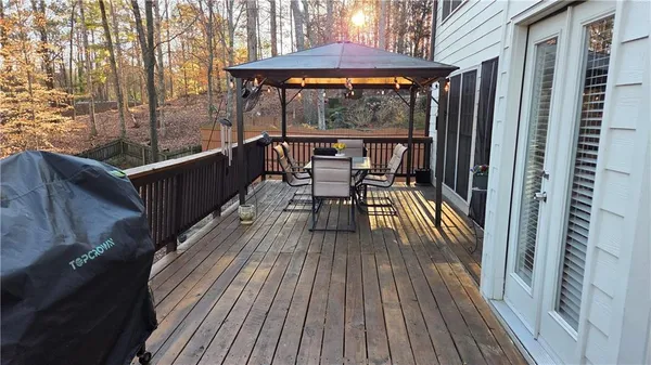 a view of a house with a patio