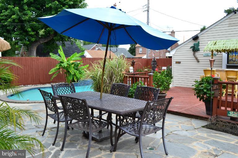 3013 Dunran Road Baltimore, MD 21222 - Photo 11 of 19 a view of a table and chairs under an umbrella