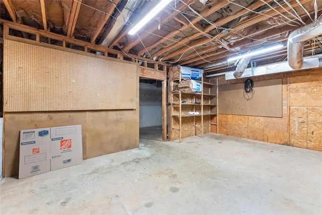 a view of backyard with green space