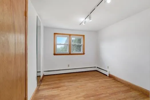 an empty room with a window