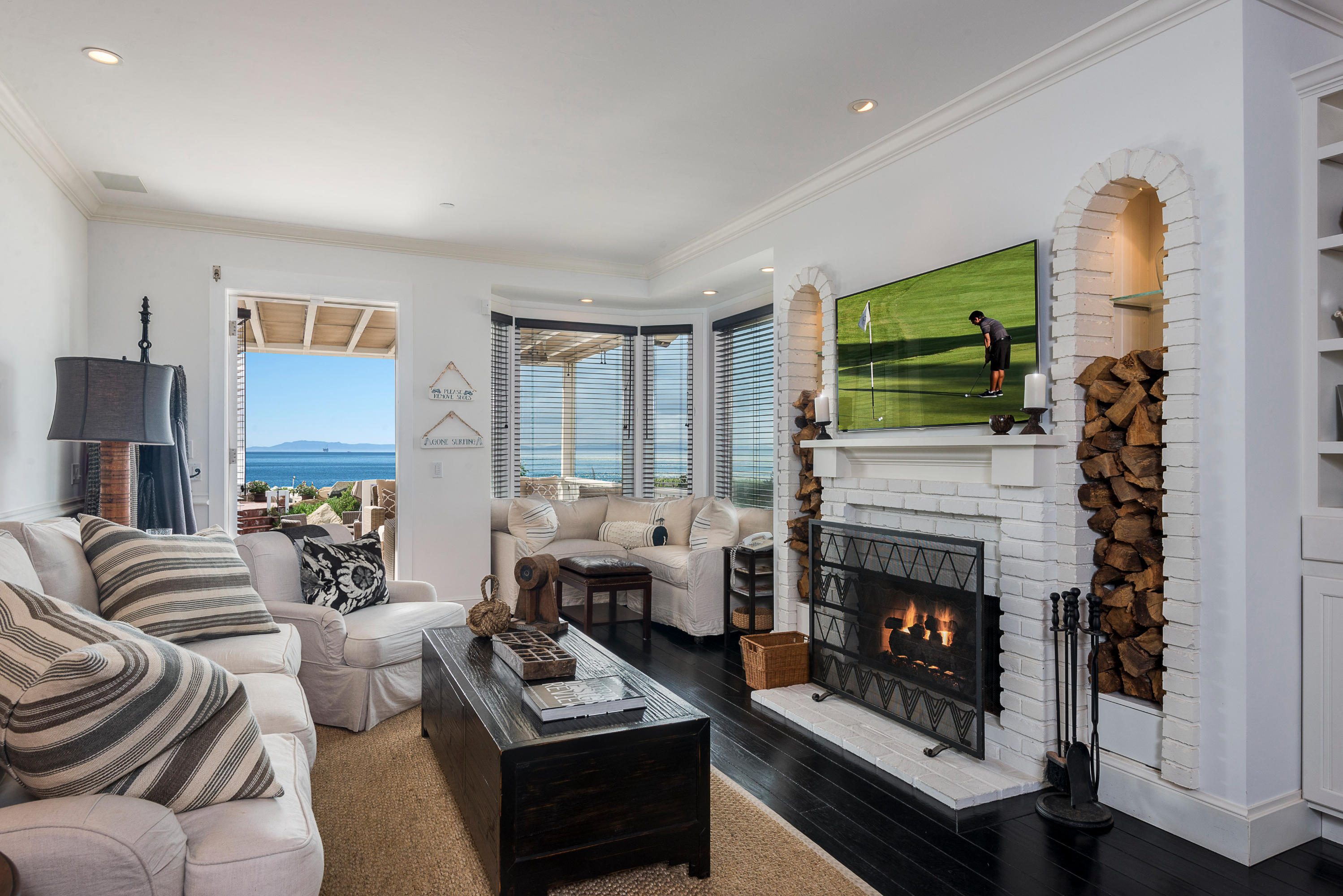 3555.5 Padaro Lane Carpinteria, CA 93013 - Photo 5 of 20 a living room with furniture and a fireplace