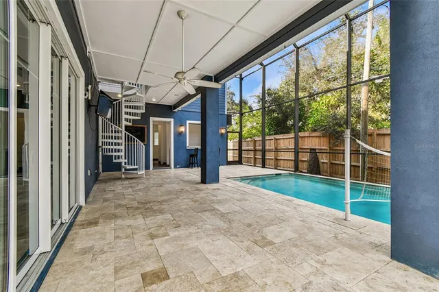 a bathroom with a granite countertop shower mirror and a sink