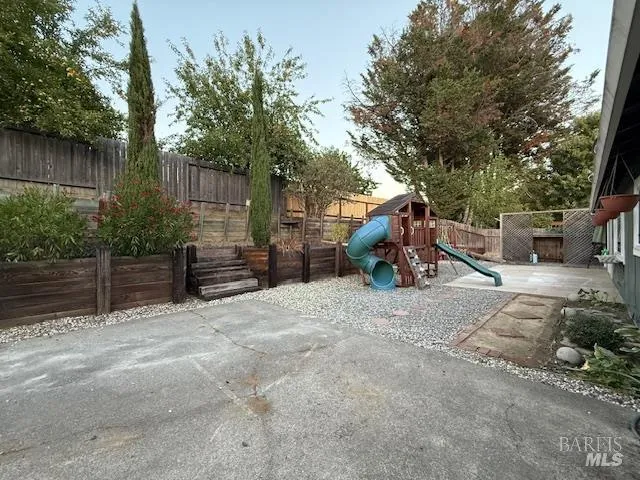 a view of a outdoor space with a patio