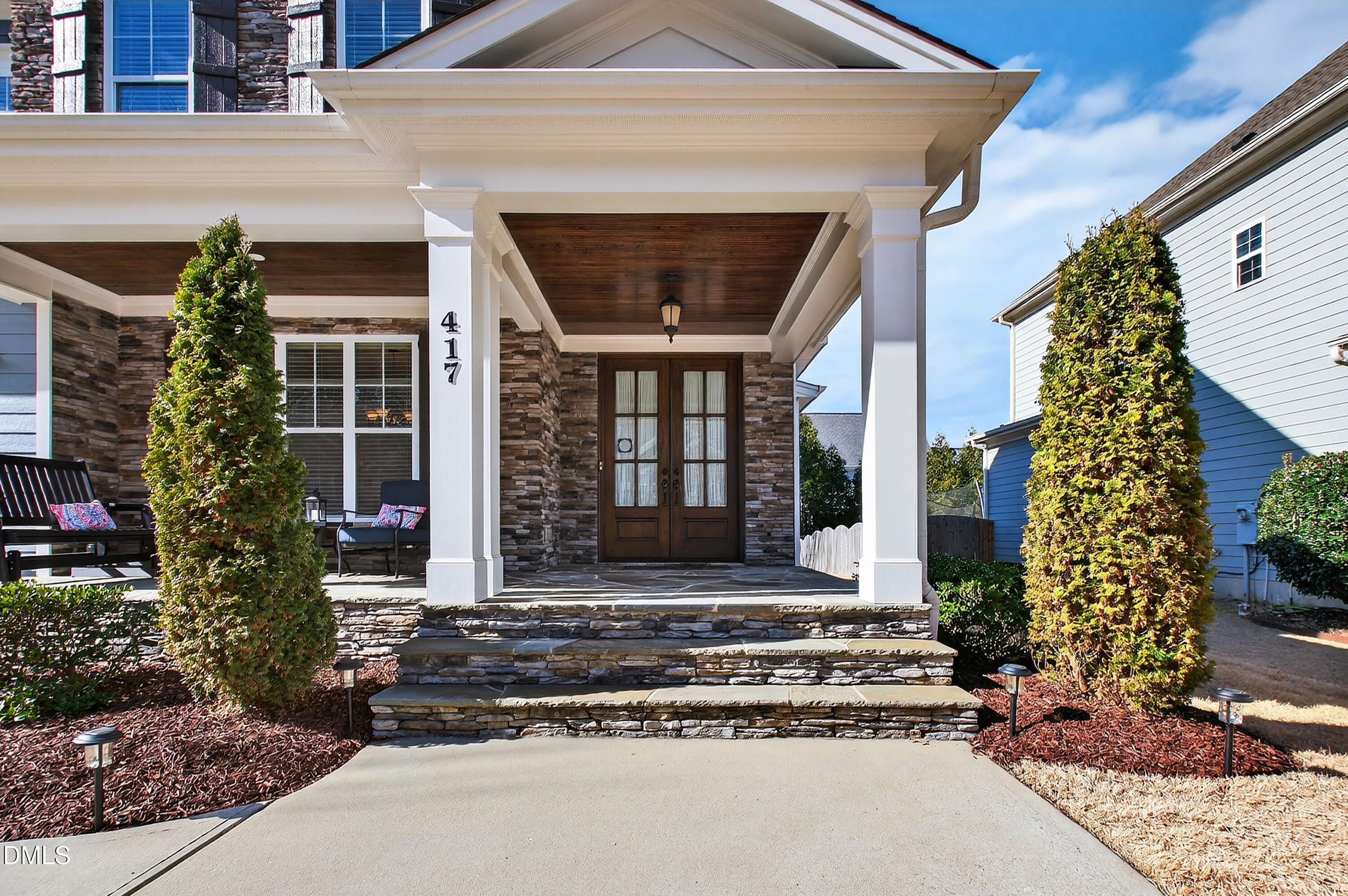 417 Wanderview Lane Holly Springs, NC 27540 - Photo 59 of 86 a front view of a house with a yard
