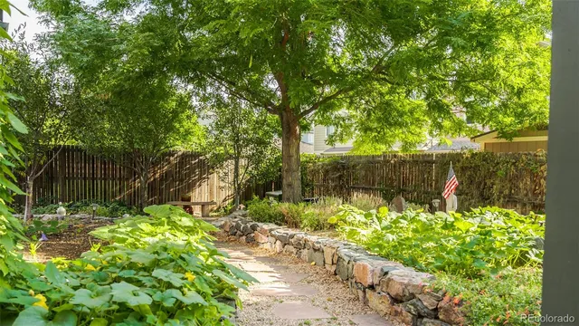 a outdoor view with a sitting space