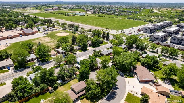 a view of street with sitting area