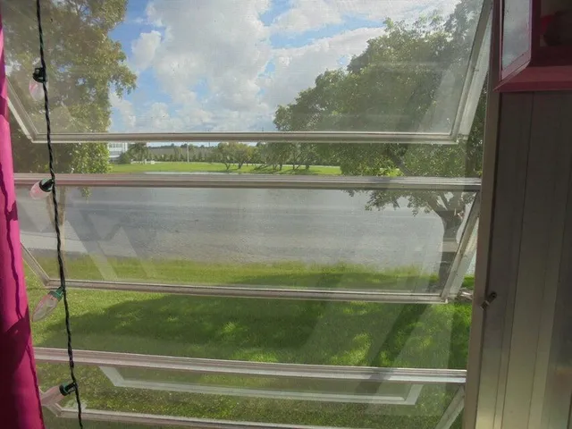 a view of a glass door