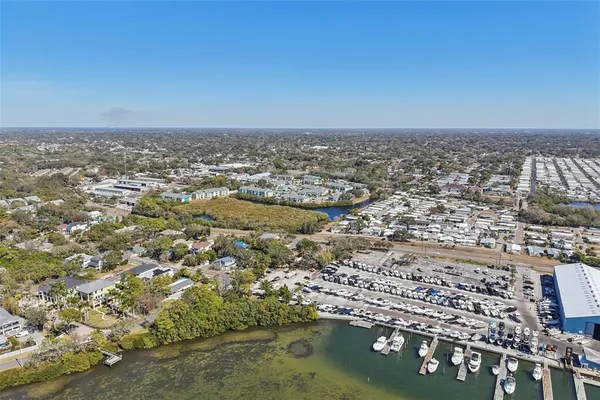 an aerial view of a city