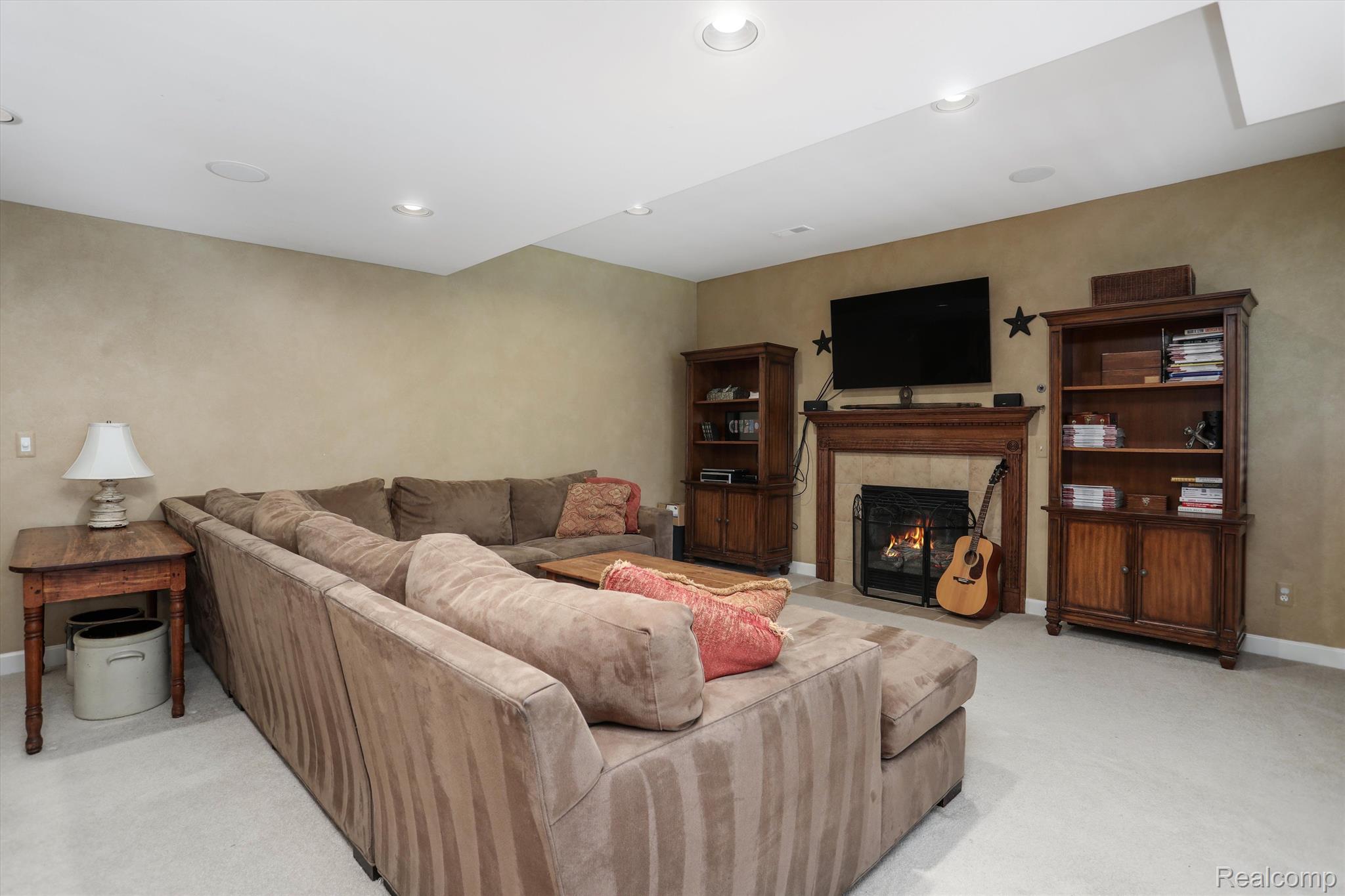 6984 Oakhurst Ridge Road Clarkston, MI 48348 - Photo 51 of 65 Basement - Recreation Room with Gas Fireplace