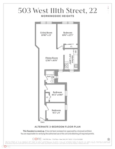 $575,000 | 503 West 111th Street, Unit 22 | Morningside Heights