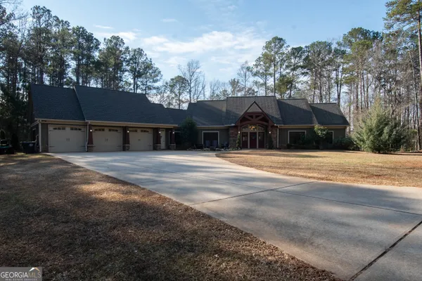 a view of a brick building with a entrance door
