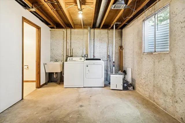 a view of a storage & utility room in a house