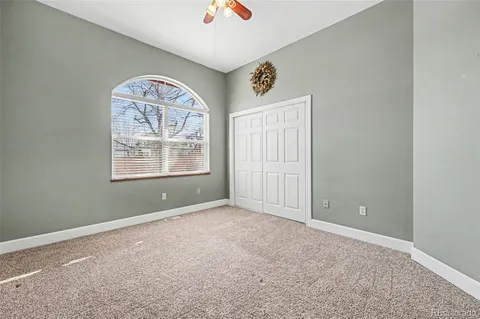 a view of a backyard with a tree