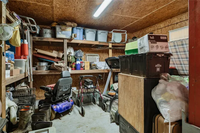 a room with storage and utility