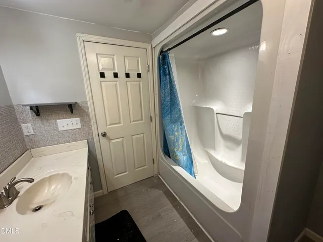 view of living room washer and dryer