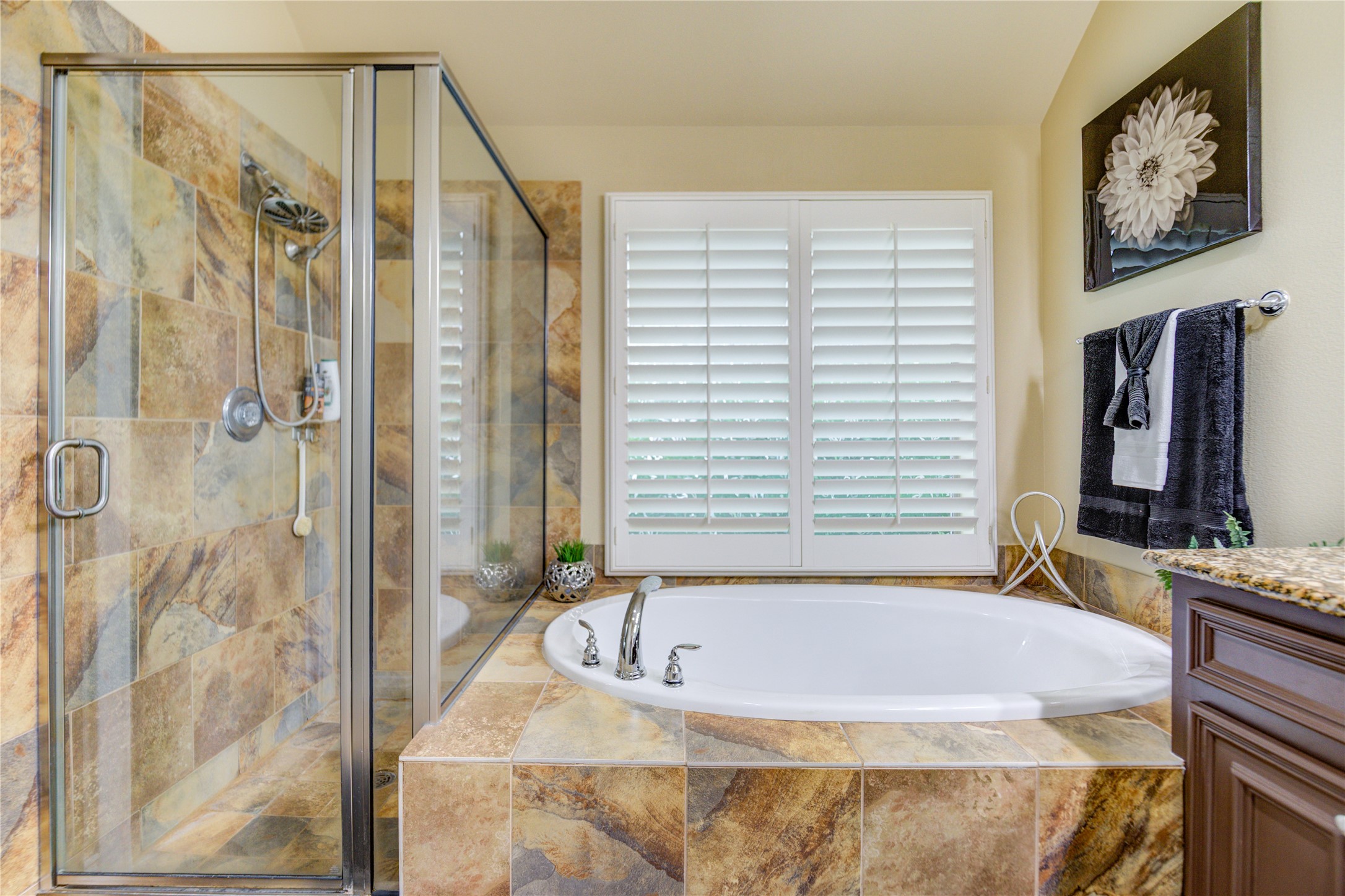 25831 Morgan Springs Spring, TX 77373 - Photo 32 of 49 a bathroom with a tub and a shower