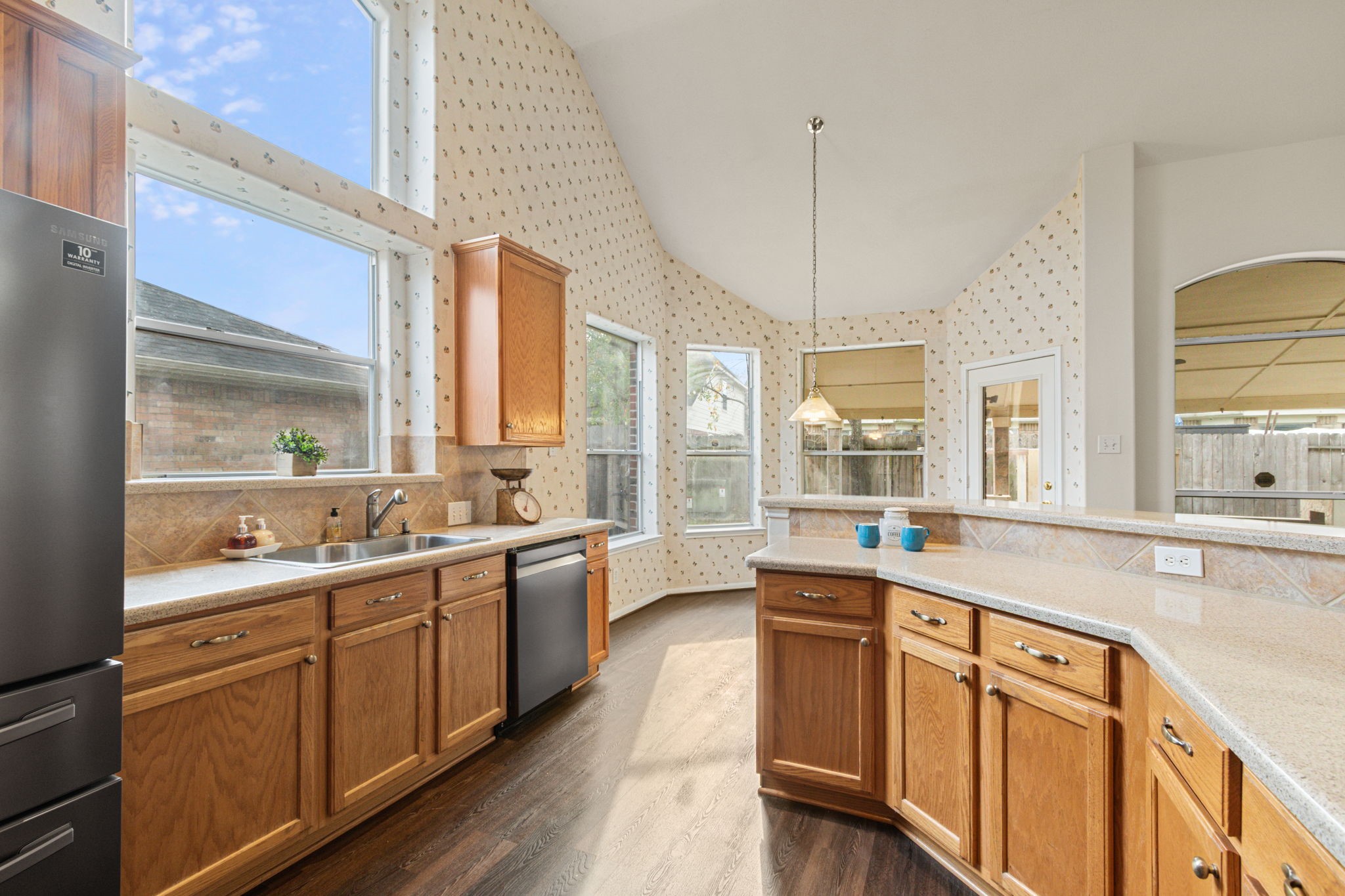 20907 Divellec Lane Spring, TX 77388 - Photo 18 of 50 a large kitchen with a large window