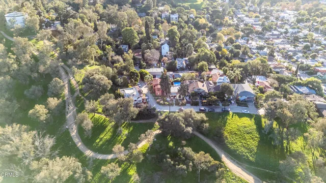 an aerial view of multiple house