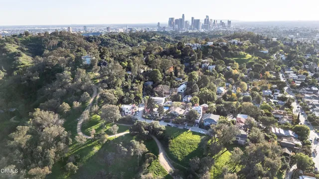 an aerial view of multiple house