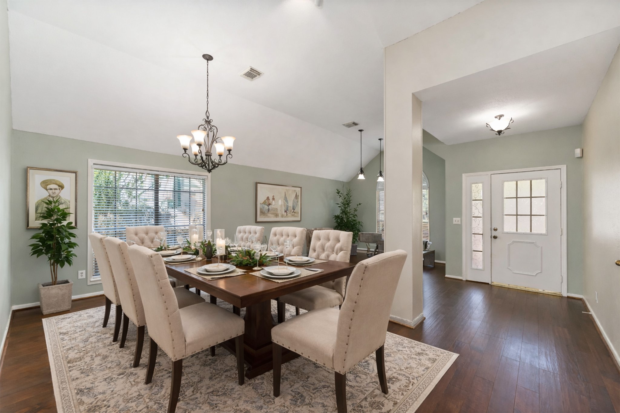 19927 Teller Boulevard Spring, TX 77388 - Photo 5 of 42 a view of a dining room with furniture wooden floor and chandelier
