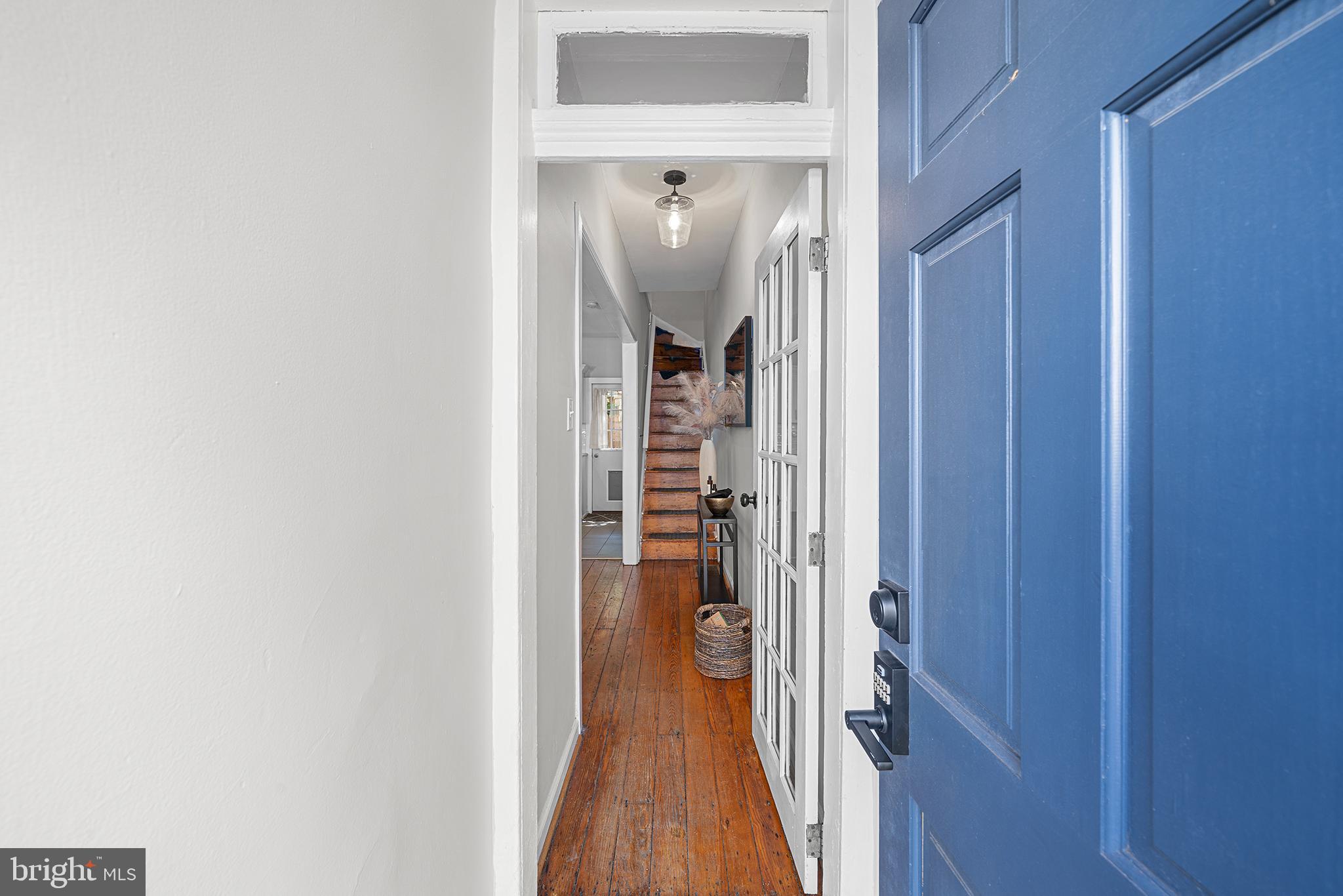 2014 Pemberton Street Philadelphia, PA 19146 - Photo 3 of 24 a view of a hallway with wooden floor and staircase