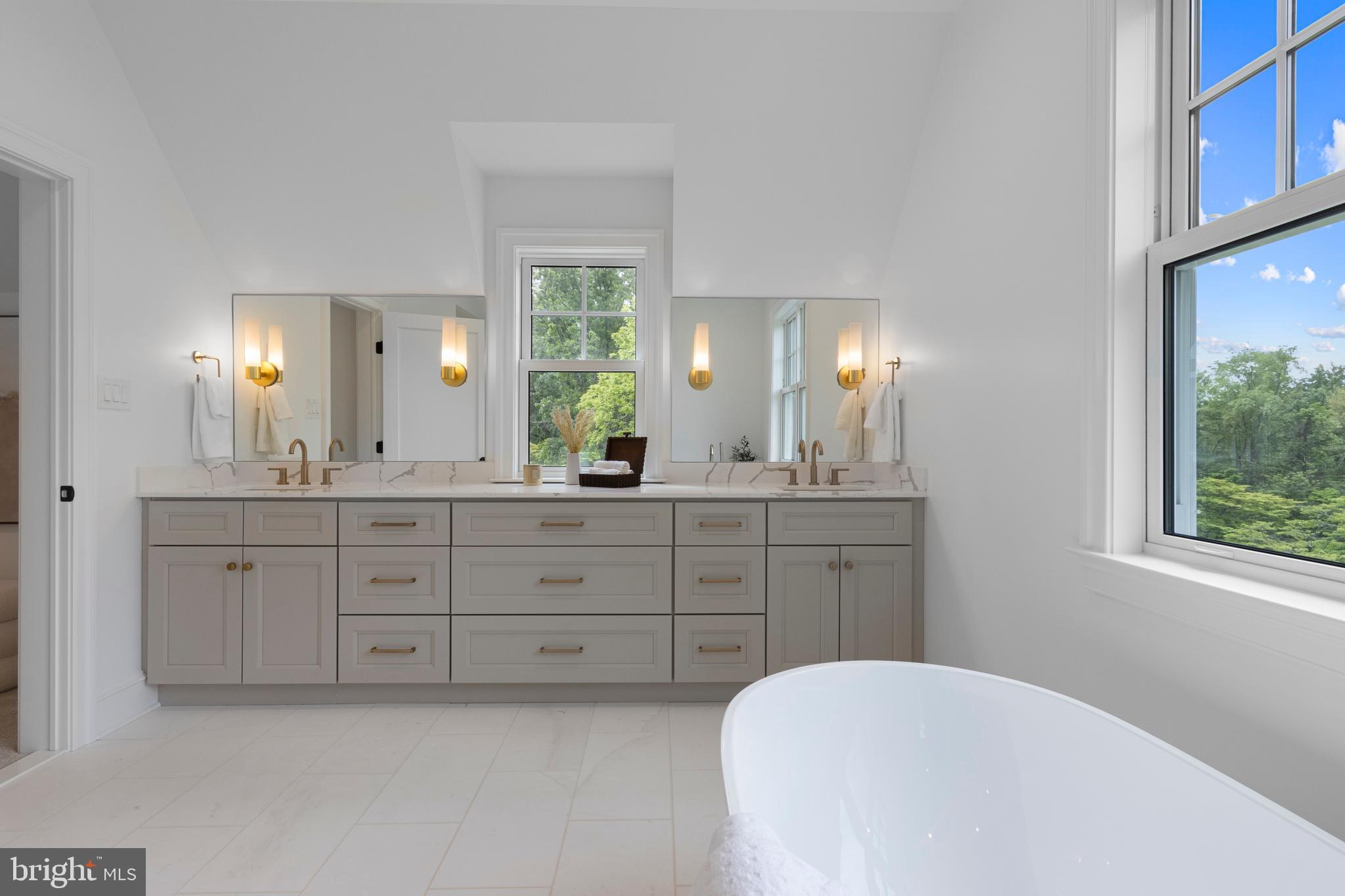 3718 Gradyville Road Newtown Square, PA 19073 - Photo 65 of 95 Primary Suite Bathroom Double Vanity