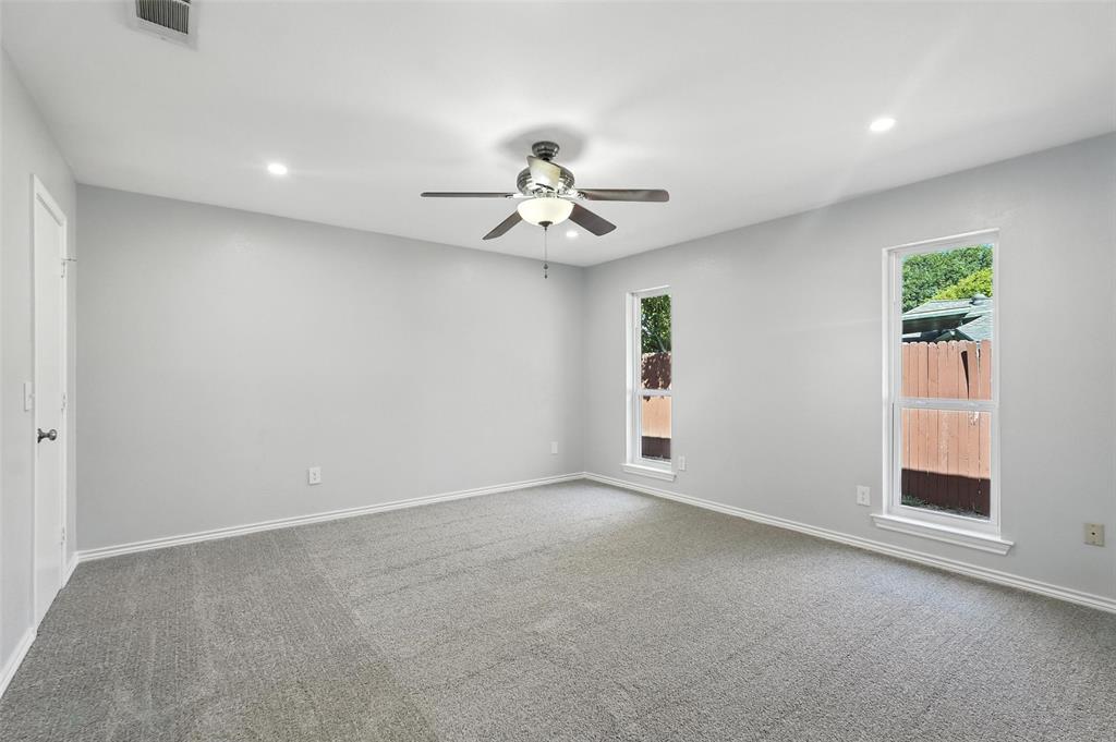 1402 Country Lane Allen, TX 75002 - Photo 19 of 39 Spare room featuring carpet floors, recessed lighting, and ceiling fan
