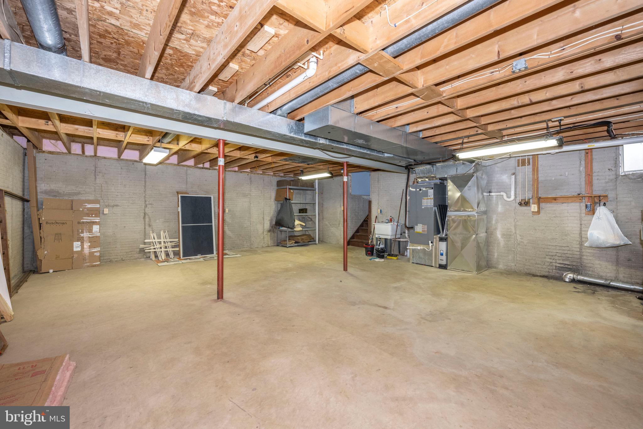 3609 Roop Road New Windsor, MD 21776 - Photo 45 of 72 Unfinished Basement w/ plenty of storage