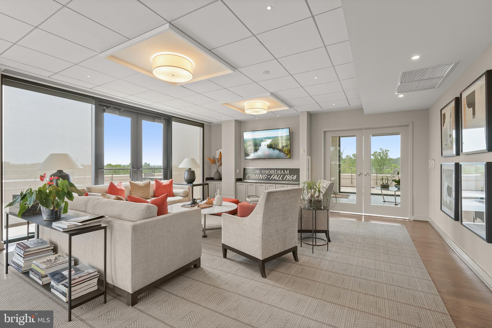 2700 Calvert Street Northwest, Unit 416 Washington, DC 20008 - Photo 25 of 33 a living room with fireplace furniture and a large window