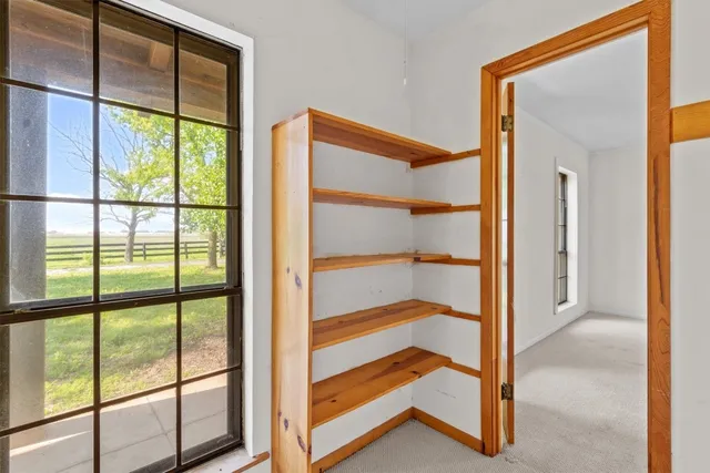 a view of a room with shelf