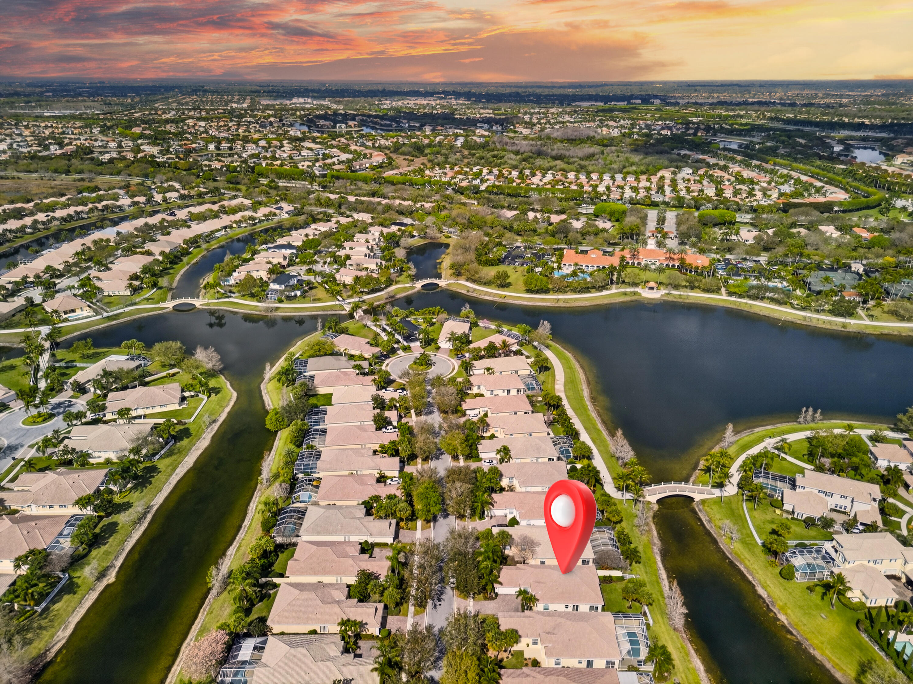 8223 Pine Cay Road Wellington, FL 33414 - Photo 48 of 60 an aerial view of residential houses with outdoor space