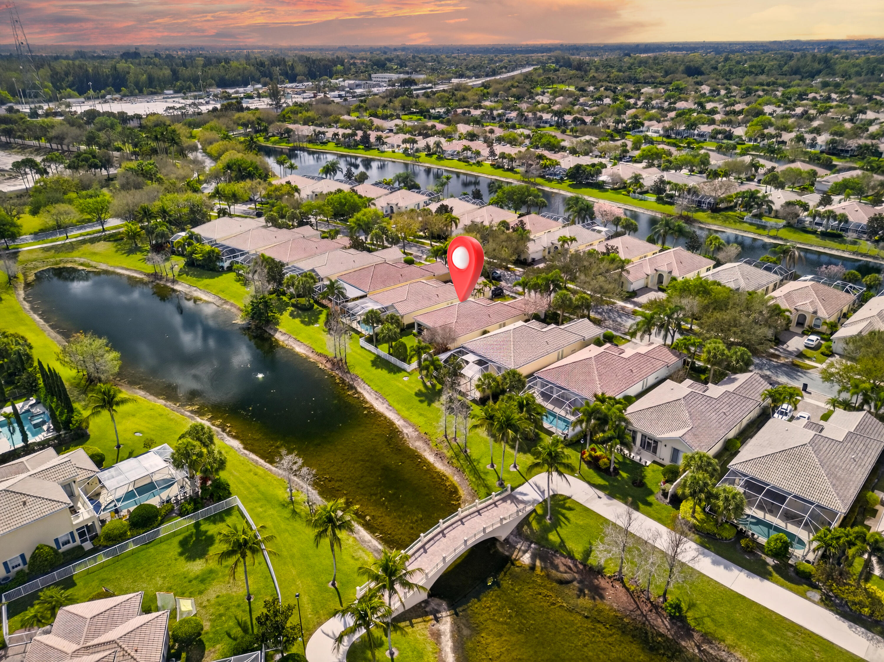 8223 Pine Cay Road Wellington, FL 33414 - Photo 49 of 60 an aerial view of residential houses with outdoor space