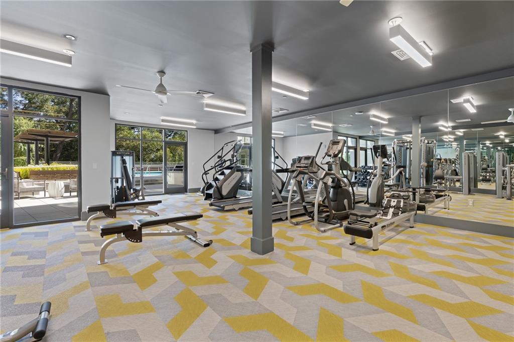 775 Juniper Street Northeast, Unit 227 Atlanta, GA 30308 - Photo 26 of 42 a view of a gym