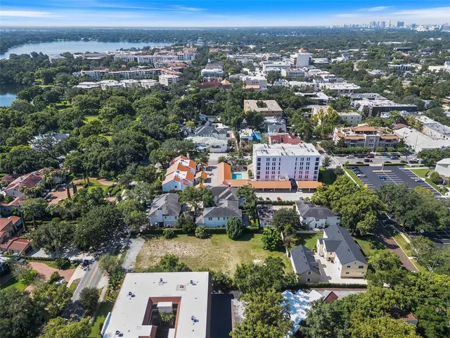an aerial view of a city