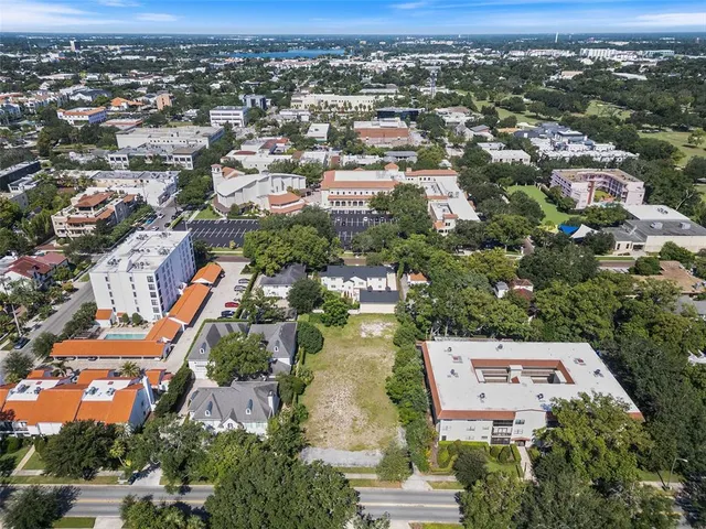 an aerial view of a city