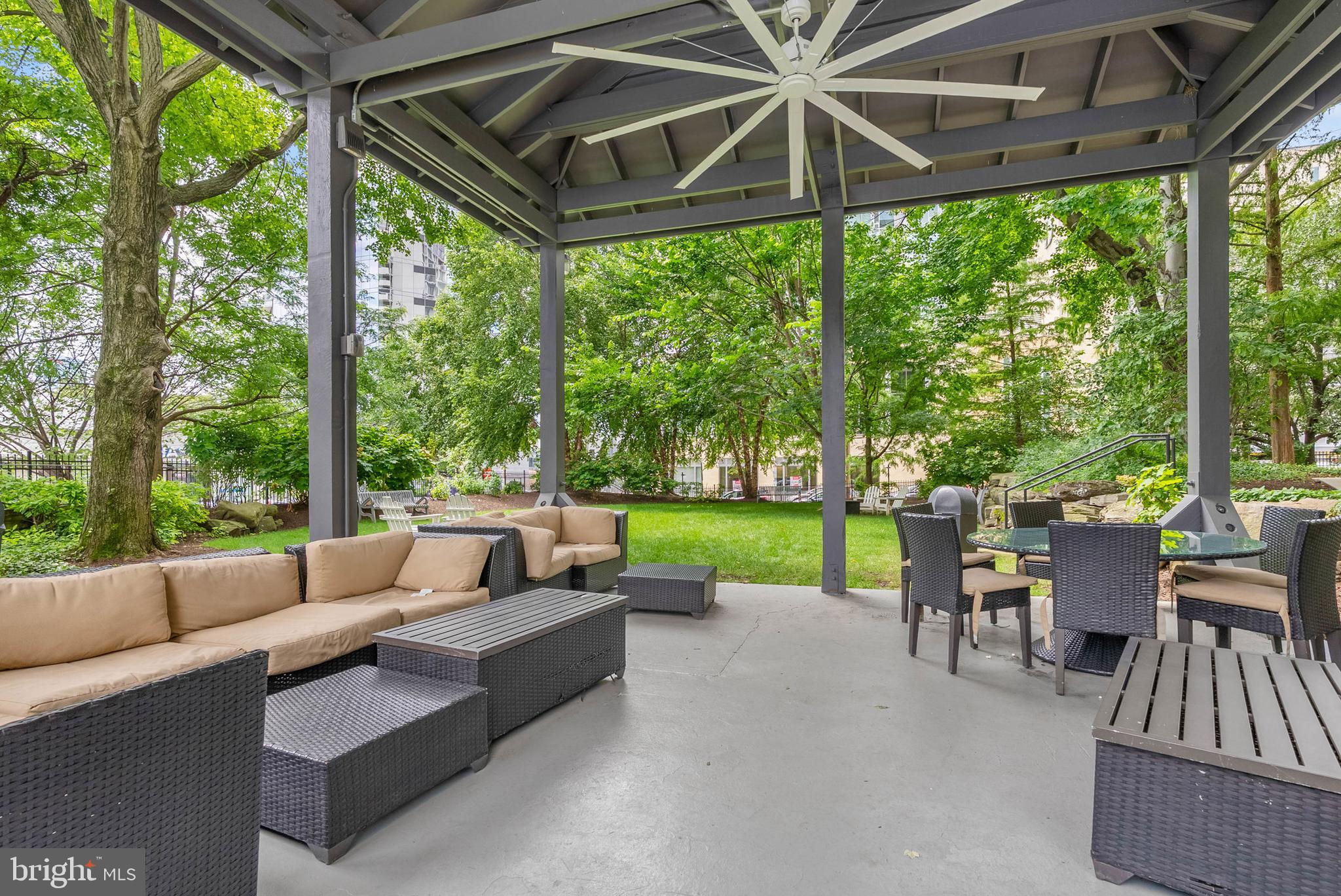 2001 Hamilton Street, Unit 507 Philadelphia, PA 19130 - Photo 28 of 41 a patio view with a table and chairs